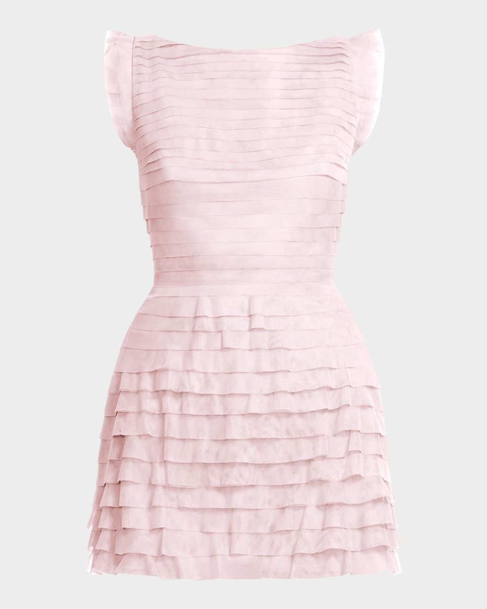 Sleeveless Tiered Tulle Mini Dress
